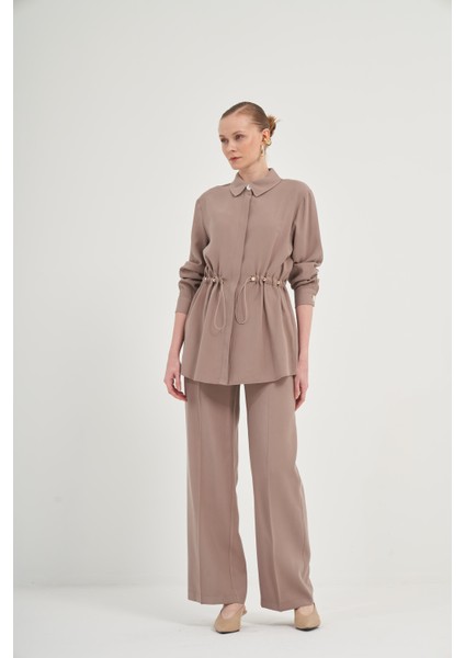 Kadın Pantolonlu Takım Vizon 31031 fırsatları