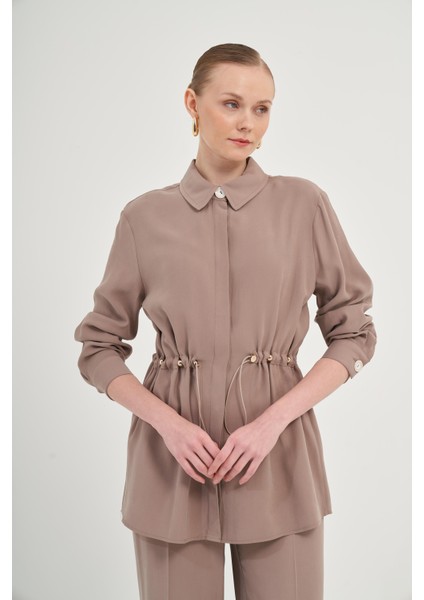 Kadın Pantolonlu Takım Vizon 31031 indirimleri