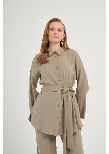 Kadın Modal Pantolonlu Takım Haki 31011 fırsatları