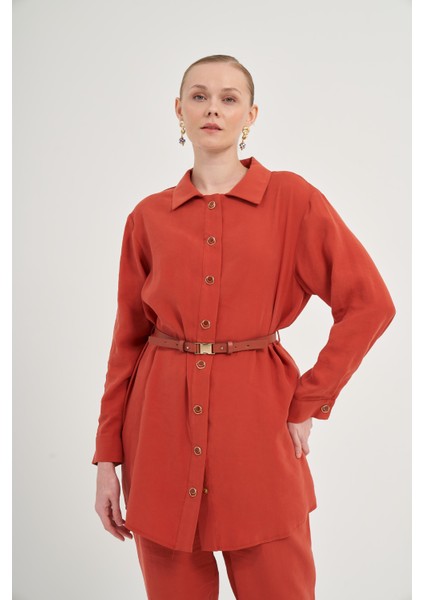 Kadın Pantolonlu Takım Kiremit 31035