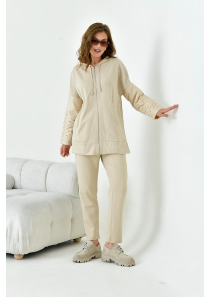 Kadın Kapitone Takım Beige 30954 fırsatları