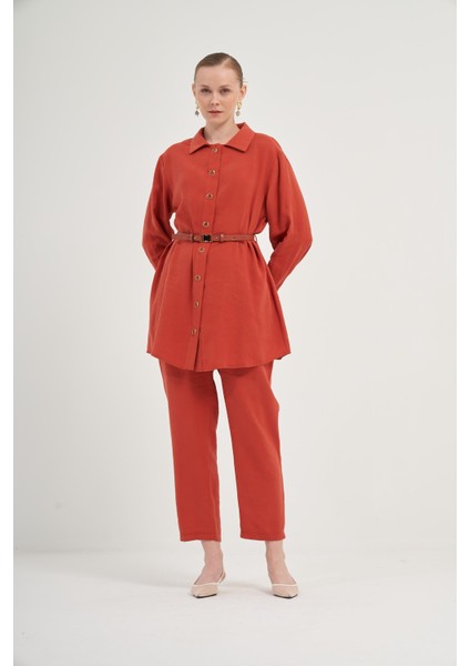Kadın Pantolonlu Takım Kiremit 31035 indirimleri