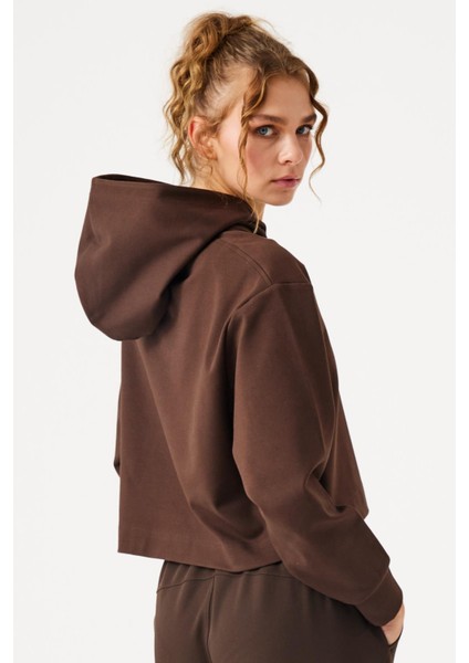 Aura Casual Hoodie Kahverengi
