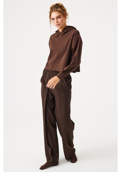 Aura Casual Hoodie Kahverengi