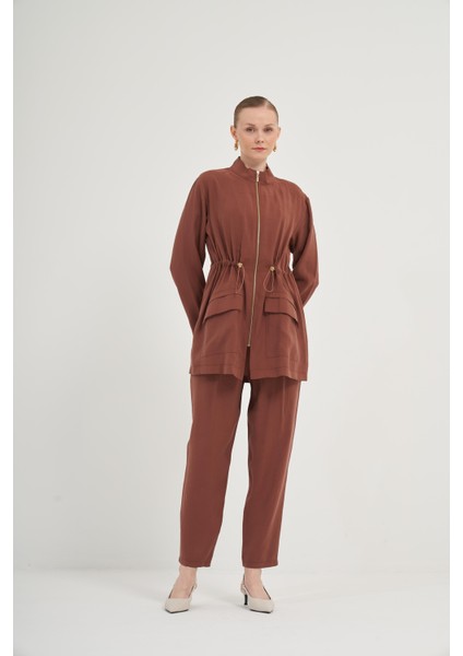 Kadın Modal Pantolonlu Takım Kiremit 31012 modelleri