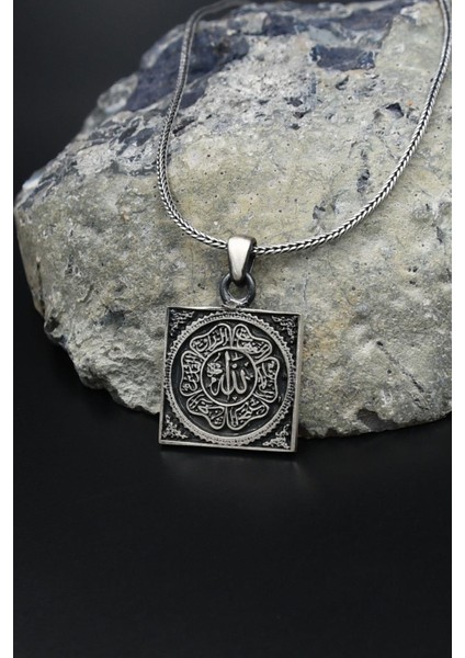 ''Allah'' Yazılı 925 Ayar Gümüş Erkek Kolye Zincir 901558 modelleri