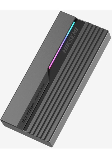 Mds4 Grey USB 4.0 Type-C Rgb Lighting Support M.2 Nvme Protocol Up To 40GBPS Taşınabilir HDD Kutusu