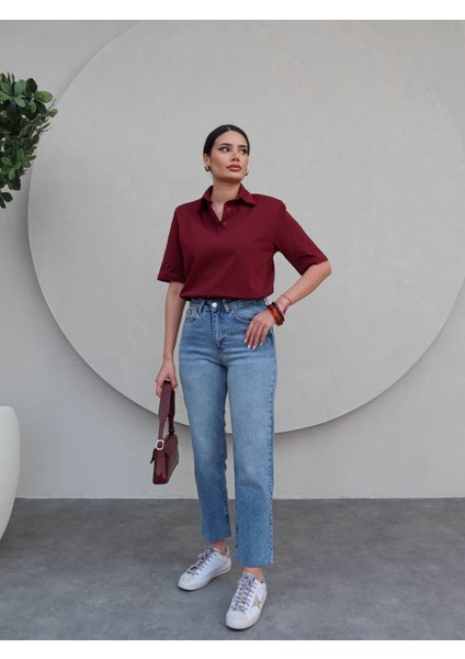 Açık Mavi Paça Kesik Orj Jean modelleri