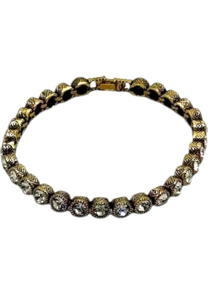 Zirkon Suyolu Otantik Bronz Bileklik