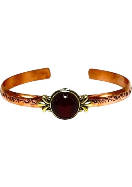 Akik Doğal Taş Bakır Bileklik