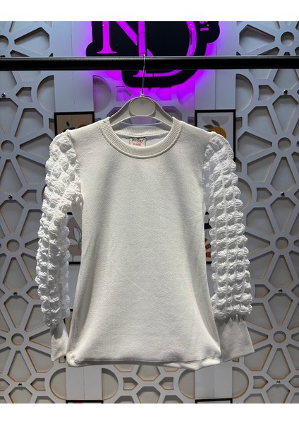 Kız Çocuk Kaz Ayağı Desenli Etek ve Bluz Alt Üst Takım modelleri