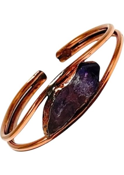 Dişli Ametist Doğal Taş Bakır Bileklik fiyatları