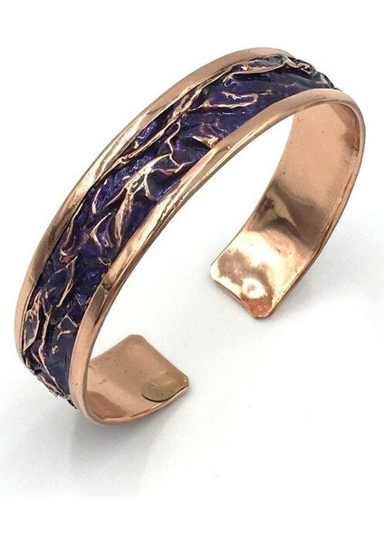 Mor El İşi Otantik Bakır Buruşuk Bileklik fiyatları