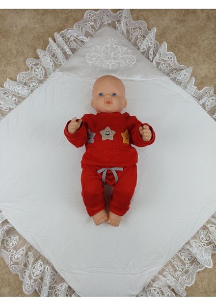 Pırıltı Kelebek Kız / Erkek Bebek Unisex Kundak Battaniyesi Ekru fırsatları