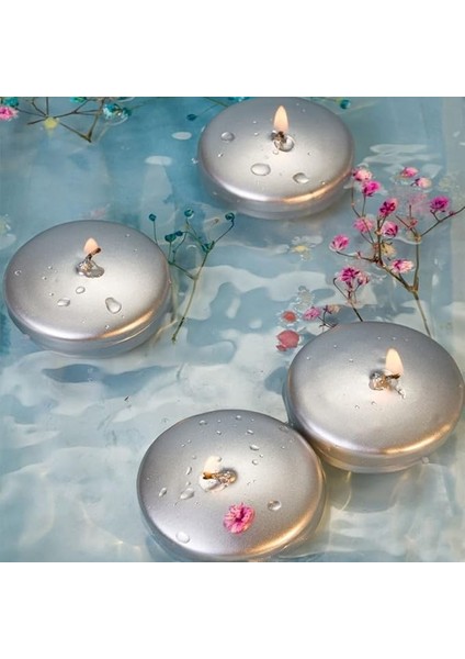 Yüzen Mum 24'lü Silver Gümüş Varaklı Kokusuz fiyatları