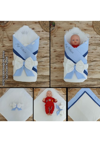 Mavi Erkek Bebek Battaniyesi Pamuktan Doğal Organik Uyku Kundağı Yenidoğan Hediyelik fırsatları