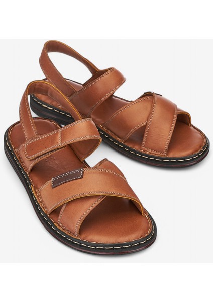 Iç Dış Deri Rahat Erkek Sandalet