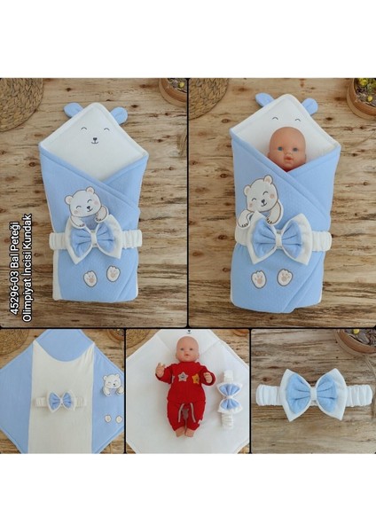 Bal Peteği Olimp Bebek Kundağı Unisex Bebek Dış Kundak Battaniyesi Hastane Çıkışı Kundak Battaniye