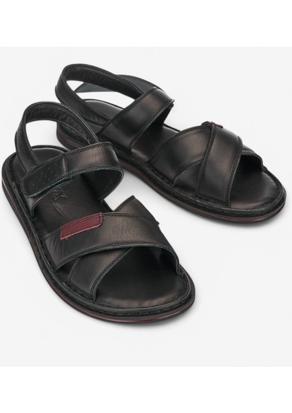 Iç Dış Deri Rahat Erkek Sandalet