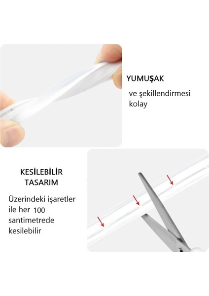 Esnek Neon Hortum LED - Beyaz Işık 220V Rulo 120 Ledli 5 Metre