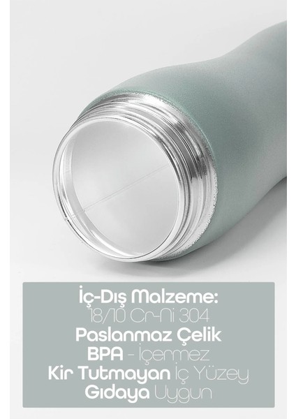Pipetli Paslanmaz Çelik Matara - 304 Çelik Spor Suluk Bpa Içermez Taşınabilir Tasarım - Füme Renk indirimleri