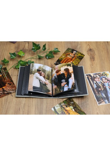 10x15 cm 100'lük Koton Desenli Lüks Fotoğraf Albümü (Krem) modelleri