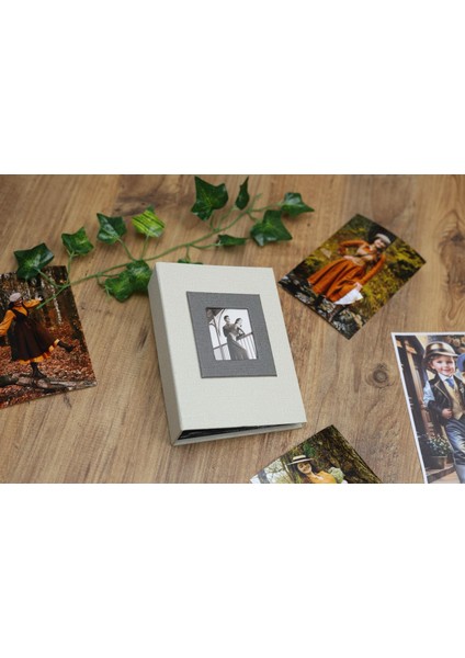10x15 cm 100'lük Koton Desenli Lüks Fotoğraf Albümü (Krem) fiyatları