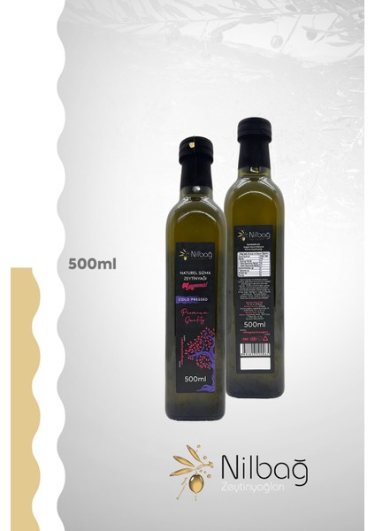 Ayvalık Naturel Sızma Zeytinyağı-Meyvemsi Marasca 500ml. Cam