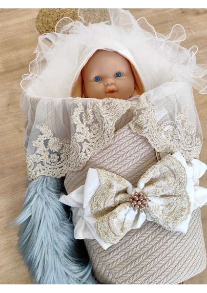 Triko Örgü Bebek Kundağı Unisex Bebek Dış Kundak Battaniyesi Hastane Çıkışı Kundak Battaniye