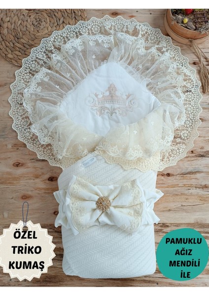 Triko Örgü Bebek Kundağı Unisex Bebek Dış Kundak Battaniyesi Hastane Çıkışı Kundak Battaniye