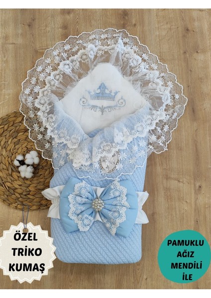 Triko Örgü Bebek Kundağı Unisex Bebek Dış Kundak Battaniyesi Hastane Çıkışı Kundak Battaniye