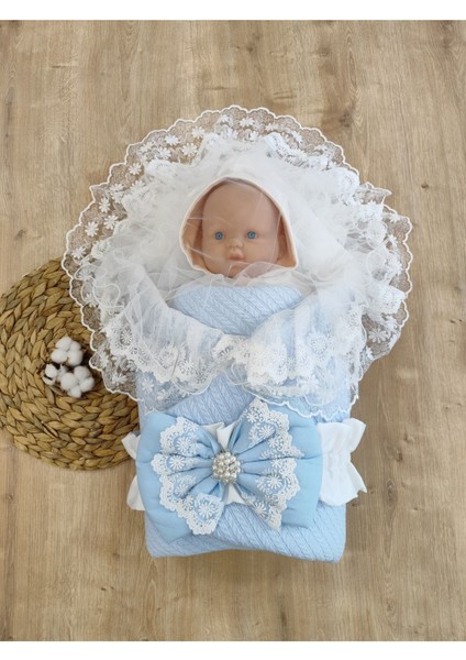 Triko Örgü Bebek Kundağı Unisex Bebek Dış Kundak Battaniyesi Hastane Çıkışı Kundak Battaniye
