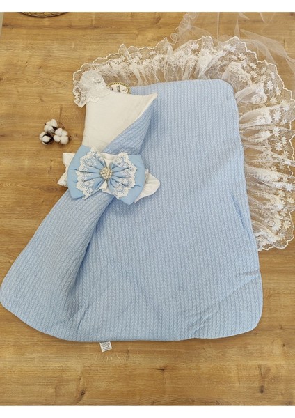 Triko Örgü Bebek Kundağı Unisex Bebek Dış Kundak Battaniyesi Hastane Çıkışı Kundak Battaniye