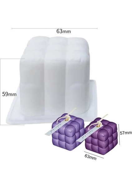 Kanepe Tarzı Yeni Kabarcık Silikon Mum Kalıp Geometrik 3D Top Şekli Piramit Reçine Epoksi Tatlı Kek El Yapımı Kokulu Mum Yapımı Malzemeleri (Yurt Dışından)