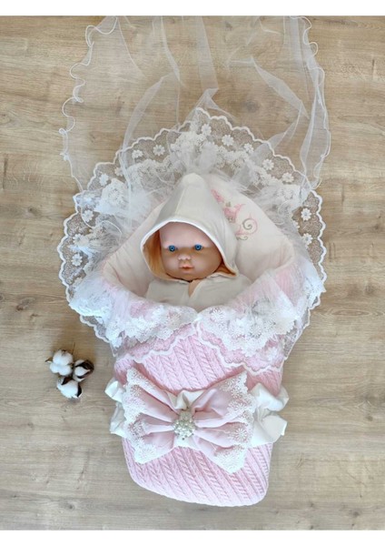 Triko Örgü Bebek Kundağı Unisex Bebek Dış Kundak Battaniyesi Hastane Çıkışı Kundak Battaniye