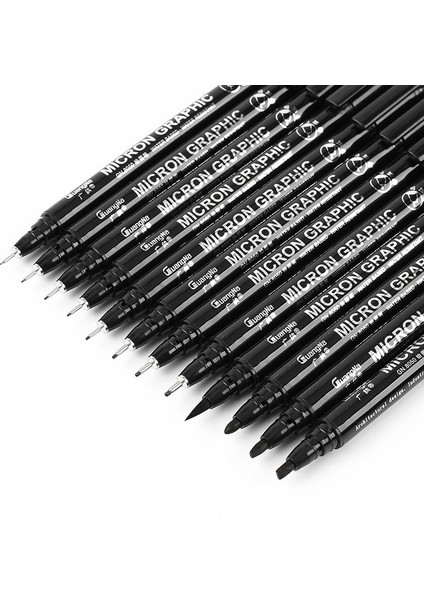 Br Tarzı 1 Adet Pigment Liner Pigma Mikron Mürekkep Marker Kalem Farklı Ucu Siyah Fineliner Eskiz Kalemleri (Yurt Dışından)