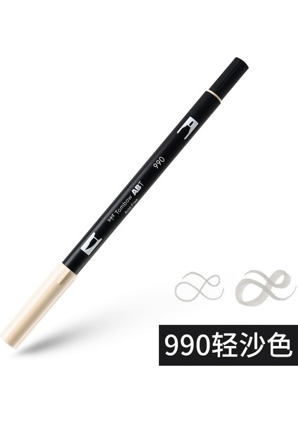 NO.990 Stili Tombow Abt Çift Fırça Kalem Suluboya Kalemler Çift Kafa Olors Eskiz Çizim Yazma Japon Kırtasiye (Yurt Dışından)