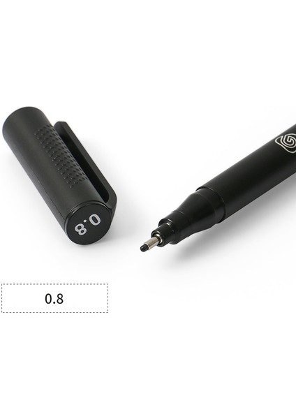 No.0.8 Stili Gment Kalem Kalem Graphmaster Su Direnci Ince Nokta Fırça Mürekkep Sanat Marker Çizim El Yazısı Kroki A6204 (Yurt Dışından)
