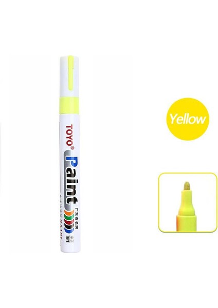 Sarı 1 Adet Tarzı 1 Adet Beyaz Işaretleyici Kalem Yağlı Su Geçirmez Plastik Jel Kalem Yazmak Için Çizim Beyaz Dıy Albümü Graffiti Kalem Kırtasiye Defter Için (Yurt Dışından)