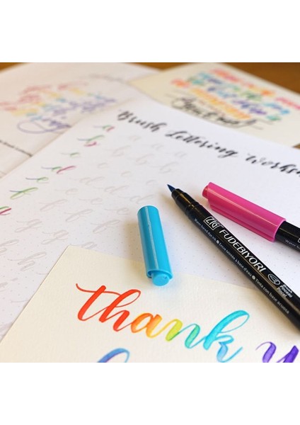 No.54 Tarzı Zıg Kuretake Fudebıyorı Soft Metal Fırça Kalemler Suluboya Marker Kalemler Boyama Yazı Kalemleri Japon 57 Renk (Yurt Dışından) fiyatları