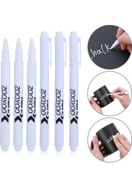5 Adet Tarzı Adet Çizim Karatahta Metal Plastik Pencereler Kara Tahta Kalem Beyaz Sıvı Tebeşir Işaretleyici (Yurt Dışından)