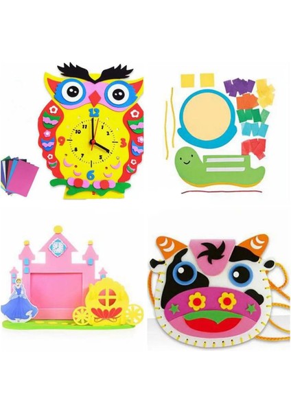 Rastgele Stil 10 Yaprak Çok Renkli A4 Sünger Eva Köpük Kağıt Funky Çocuklar El Yapımı Dıy El Sanatları (Yurt Dışından) modelleri