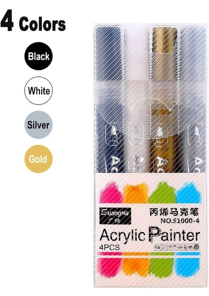 4 Renk Set Stili 8 Renk Akrilik Sanat Marker Kalem Seti Dıy Boyama Çizim Kartı Için Seramik Kaya Taş Kupa Cam Kumaş Giysileri Ahşap Çocuklar Grafiti (Yurt Dışından) modelleri
