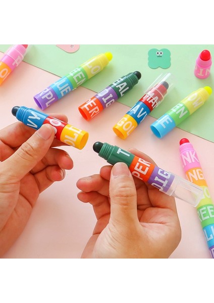 Floresan 6 Renk Stili 6 Renk Ekleme Katı Fosforlu Mum Boya Mermi Floresan Grafiti Kalem Öğrencileri Yazma Mark Dergisi Peool Malzemeleri (Yurt Dışından)