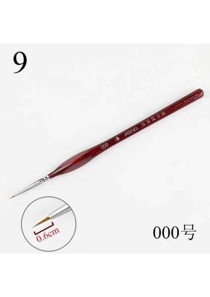 No.9 Tarzı 1 Adet Boya Fırçası Minyatür Detay Fineliner Nail Art Çizim Fırçaları Kurt Akrilik Boyama Malzemeleri Için Yarım Boya Fırçaları (Yurt Dışından)