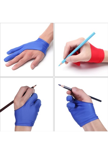 Siyah-S Herhangi Bir Gra Çizim Tableti Için Sanatçı Çizim Eldiveni Siyah 2 Parmak Kirlenme Önleyici, Hem Sağ Hem De Sol El Için Siyah Ücretsiz Boyut (Yurt Dışından) modelleri