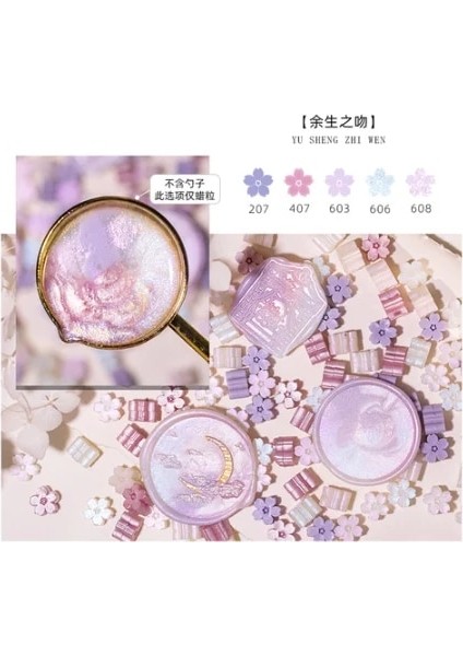 NO.2020 Stili Karışık Renk Glitter Sakura Mühür Mumu Damga Boncuk Dıy Hediye Zarf Düğün Davetiyesi Antik Mühür Balmumu Damga Yapma Araçları (Yurt Dışından)
