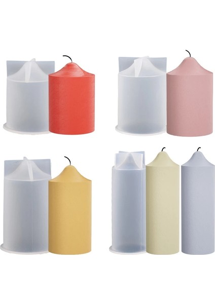W0504-3 Tarzı Çizgili Sütun Mum Kalıp Geometrik Sütun El Yapımı Koku Balmumu Mum Ev Dekor Için Silikon Kalıp Alçı Süs Kalıp (Yurt Dışından) fırsatları