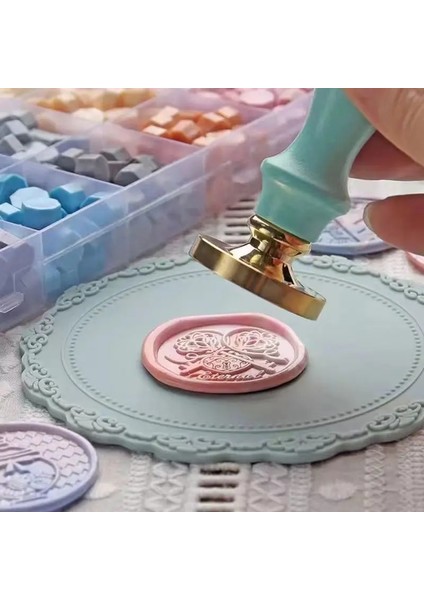 Lale Tarzı Mum Mühür Damga Vintage Yuvarlak Yangın Boya Sızdırmazlık Davetiyeleri Dıy Zarf Hobi Araçları Adanmış Bakır Kafa Değiştirin (Yurt Dışından) modelleri