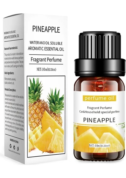 Ananas Tarzı 10ML Saf Doğal Bitki Difüzör Uçucu Yağlar Brülör Aromalı Uçucu Yağ Okaliptüs Vanilya Nane Lavanta Gül Çay Ağacı Yağı (Yurt Dışından)